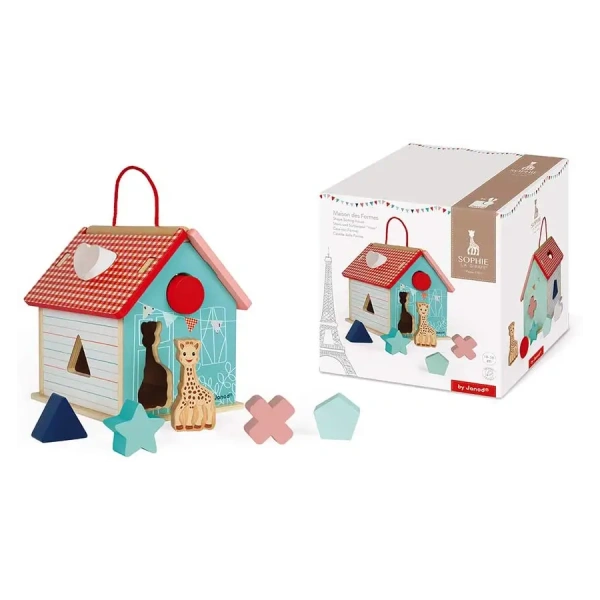 Игрушка деревянная Janod Sophie la Giraffe Домик-сортер J09505